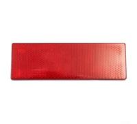 Gdfnmogo Rectangular Reflective Truck Sticker Decal for Enhanced Visibility and Safety - Red and White Reflector Strip, 15 x 5 cm, Compatible with Trucks, Trailers, RVs & Motorcycles(RED)