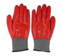 Gdfnmogo Red 400V Insulating Work Gloves PPE for Live Electrical Work, 0.6kV Palm Voltage Resistance, Anti-Electric Shock, Secondary Dipped Rub