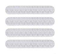 Gdfnmogo Reflective Scooter Sticker, Made of Reflective PVC with Microcrystalline Cubes for High Visibility, Guaranteeing Safety in Low Light, Compatible(Silver)