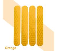 Gdfnmogo Reflective Scooter Sticker, Made of Reflective PVC with Microcrystalline Cubes for High Visibility, Guaranteeing Safety in Low Light, Compatible(Orange)