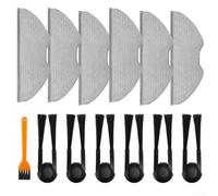 Gdfnmogo Replacement Side Brush and Mop Cloth Kit Includes 1 Cleaning Brush 6 Side Brushes, 6 Microfiber Mop Pads Compatible with Robot Vacuum H40/OV51