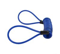 Gdfnmogo Rope with Theft Motorcycle Steel Lock Brake Reminder Disc Watertight for Holder 120cm Cable Wire Plus Spring in Multiple Colors (BLUE)