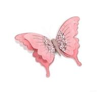 Gdfnmogo Set Of 3 Elegant Velvet Bow Clips With Double Layer Flocked Design For Christmas Tree Ornaments And Festive Seasonal Home Decoration In Green Gold Pink(Powder)