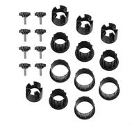 Gdfnmogo Shade Sail Hardware: Stainless Pole Eyelet Cover Set with Plus Plastic Hole Covers (38mm 48mm) M8 Steel Slee Screws Hdpe Slant Umbrella (TWENTY-PIECE)