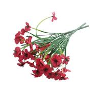 Gdfnmogo Silk Artificial Flower Arrangements for Home Decor and Wedding Decoration, 35cm Simulated Plastic Greening Spring Grass Flowers in Wh(ROSE RED)