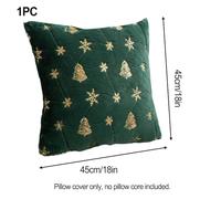 Gdfnmogo Soft and Stylish 18 Inch Plush Sequin Christmas Tree Snowflake Throw Pillow Cover for Holiday Decor, Festive Home Accent with Embroi(GREEN GOLD)