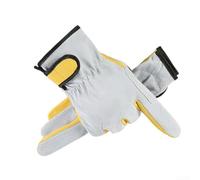 Gdfnmogo Soft Fabric Leather Gloves Designed to Protect Hands During High Temperature Work in Various Settings (gray)