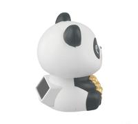 Gdfnmogo Solar Powered Nodding Panda Car Figurine Dashboard Bobblehead Potted Plant Decorative Ornament(A)