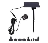 Gdfnmogo Solar Powered Water Fountain With 5W Solar Panel 180L/h Brushless Motor Garden Pond Pump Water Feature For Bird Bath Fish Tank 50Cm Spray Height