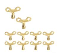 Gdfnmogo Solid Brass Radiator Key 6mm Square Spool for Metal Faucets and Radiator Valves Quick Open Handle Exhaust Valve Plumbing Tool 10PCS