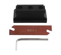 Gdfnmogo SPB26-3 Grooving Parting Blade With SMBB2026 Tool Holder 3Mm Groove Width 26Mm Blade Height For CNC Metalworking Lathe