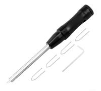 Gdfnmogo Spoke Nipple Installation Tool for Dual Layer Wheels, Lightweight Wheel Building Kit with 4 Cores, Aluminium Alloy Bicycle Wrench(Black)