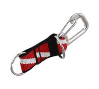 Gdfnmogo SS316 Diving Hook Buckle with 1-Inch Webbing Strap and D-For Ring - Compact Snorkeling & SCUBA Lanyard Clasp for Keys, Gear, and Accessories (5.12" L