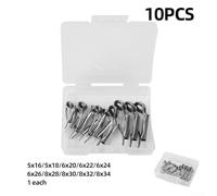 Gdfnmogo Stainless Steel and Ceramic Fishing Rod Tip Guide Ring Set with Anti-Corrosion Plating, High Tensile and Fatigue Strength, Silver or Black Finish for(10pcs)