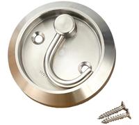 Gdfnmogo Stainless Steel Coat Hook for Wall Rotating Concealed Clothes Hook with Smooth Mirror Finish, Install for Entryway Silver and Black 7.2 x 7.2 x 1.3 cm(304 Silver)