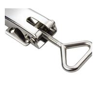 Gdfnmogo Stainless Steel Hasp Lock Adjustable Latch 67-80mm Self Locki Rust Resistant Marine ade Surity Clasp for Cabinet Door Toolbox Box Case Silver Finish