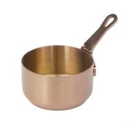 Gdfnmogo Stainless Steel Milk Pan, Mini Saucepan for Gravy, Lasting Quality with Rust-Resistant Material, Smooth For Edge Guaranteeing Safety, For Ideal for Kit(玫瑰金S)