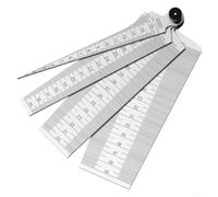Gdfnmogo Stainless Steel Taper Gauge 1-60mm Metric Aperture Scale Wedge Feeler 4-Piece Set Gap Ruler for Drill Hole and Taper Measurement, Woodworking Tool