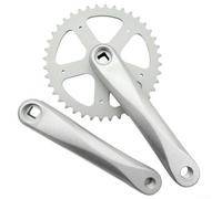 Gdfnmogo Steel For Bicycle Crankset with 170mm Crank Arms, Square Taper Bottom Bracket Interface, Removable 36T and 40T Chainrings, Single Speed Chainwheel Set for(42T)