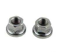 Gdfnmogo Steel For Bicycle Track Wheel Nuts M9/M10 with Integrated Washer for Front and Rear Hub Axles, Anti-Skid Design, 2-Pack(M10)