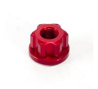Gdfnmogo Steel For Bicycle Track Wheel Nuts M9 with Integrated Washer for Front/Rear Dead-Fly Hubs, Anti-Skid Design, 5.3g Lightweight Fasteners Compat(RED)