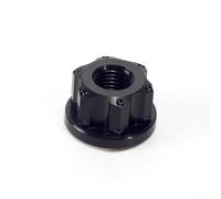 Gdfnmogo Steel For Bicycle Track Wheel Nuts M9 with Integrated Washer for Front/Rear Dead-Fly Hubs, Anti-Skid Design, 5.3g Lightweight Fasteners Compat(BLACK)