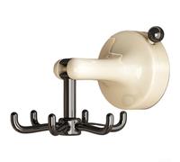 Gdfnmogo Suction Cup Rotating Six Hanger Kitchen Organizer Wall Mount for Utensils with 360-Degree Rotation and No Drill Installation on Sm(RETRO BLACK)