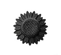 Gdfnmogo Sunflower Cabinet for Alloy Shape Black for Nursery Furniture Colorful Door Handles for Children Gold Silver Ancient Zinc for TiN Ancient Bronze Knobs(Black)