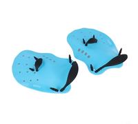 Gdfnmogo Swimming Hand Paddles, Silicone Construction with Adjustable Wrist/Finger Straps, Broad-Blade Design for Upper Body Strength Training, Unisex(BLUE)