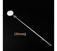 Gdfnmogo Telescoping Round Inspection Mirror for Automotive Use - 30mm/50mm Dual-Diameter Stainless Steel Detection Lens with 360° Swivel Ball Joint, Compact & Portable(A (30MM))