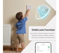 Gdfnmogo Thermostat for MOES Matter Compatible with Water Electric Heating Systems, Non-Programmable Controller for Home F(GC-WIFI)