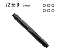 Gdfnmogo Thru Axle Adapter for Hubs, 15mm/12mm to 9mm Quick Release Conversion, Aluminum Alloy with Rubber Washers, Compatible with Front & Rear(FRONT 100MM 12 TO 9)