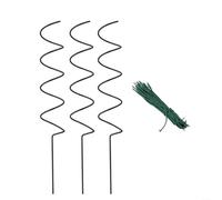 Gdfnmogo Tomato Spiral Stake for Climbing Plants - 43 cm Iron Plant Support with 12 cm Green Tie Line, Weather-Resistant & Space-Saving Vertical Garden Aid(A)