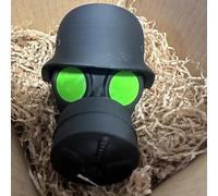 Gdfnmogo Trailer Hitch Cover Protective Cap for Standard 2-Inch Receiver - Plastic Helmet & Visor Design with Customizable Eye Color, Weather-Resistant and Theft-Deterrent(GREEN)