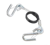 Gdfnmogo Trailer Safety Tow Rope with S-Hook, 3500 lbs Max Load Capacity, Galvanized Iron Spring Cable, 27.6 in Extended Length, for RVs and Trailers, For Easy-(A)