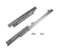 Gdfnmogo Underfloor Drawer Runners - Soft-Close Floor-Mounted Slides for Cabinets, 3-Stage Full Extension, Heavy-Duty Cold-Rolled Steel, 40 kg Load (400mm)