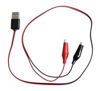 Gdfnmogo USB Adapter Power Cord Complete with For Alligator Clips, for Efficient Voltage Measurement Tasks (Male)