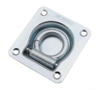 Gdfnmogo Van Built-in D Ring Floor Anchor for Trailer RV Tie Down - Stainless Steel, 2000 lbs Break Strength with Mechanism, 10.2 x 9.6 cm, Silver (Pack of 1)