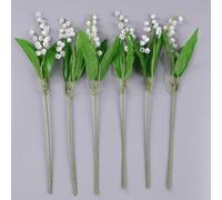 Gdfnmogo Vibrant Artificial Lily of the Valley Flowers for Home Decor - Plastic Simulation Floral Arrangement for Living Room, Office and Ga