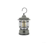 Gdfnmogo Vintage-Style LED Camping Lantern, Rechargeable Portable Light with Stepless Dimming, Sturdy ABS+PS Shell & Long-Lasting Battery Life(F)