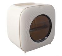 Gdfnmogo Wall Mounted Toilet Paper Holder with Lid and Shelf, Waterproof PP Bathroom Tissue Storage Box for Roll and Folded Paper, Space Saving Organizer for Phone, Wet