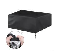 Gdfnmogo Waterproof 210D Oxford Cloth Billiard Pool Table Cover for 7ft 8ft 9ft Tables, Heavy Duty Dust with Drawstring, Black & Silver(287x155x82CM)