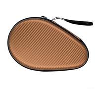 Gdfnmogo Waterproof For EVA Table Tennis Racket Case with Hard Shell Protection, Shockproof Gourd-Shaped Paddle Cover Fits 2 Ping Pong Bats and Balls, Sporting(khaki 1)
