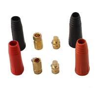 Gdfnmogo Welding Cable Panel Connector Plug Set DKJ10-25 315A Quick Fitting Euro Style for Power Tools Metal Plastic Red Black 2 Pairs