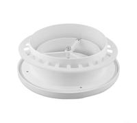 Gdfnmogo White Round Ceiling Vent Hood 100/150mm Adjustable Air Volume ABS Plastic Ventilation Cover Diffuser for Ceiling Installation, Enhances Indoor Air Circulation(150)