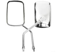 Gdfnmogo Wide Angle Rearview Mirror for Motorcycle and Scooter, 360 Degree Rotation Convex Mirror with ABS Shell, Electroplated Finish Anti-Rust, Fit for 8mm and 10mm