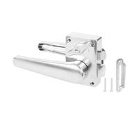 Gdfnmogo Zinc Alloy RV Toilet Door Lock with Backlock - Silver Interior Bathroom Latch for Motorhomes, Caravans, Campervans & Yachts, Rust-Proof, 19mm Open