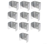 Gdfnmogo10Pcs Galvanized Steel Fence Panel Clips, 32-50mm Post Mounting Brackets, Metal Trellis Support Grips, Garden Fence Fasteners, Fence Clips(44mm)