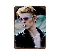 GDFSH David Bowie Music Album Cover Tin Sign Vintage Metal Pub Club Cafe Bar Home Wall Art Decoration Poster Retro 12x16inch(30x40cm)