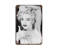 GDFSH The Queen of Pop Madonna Ciccone Tin Sign Vintage Metal Pub Club Cafe Bar Home Wall Art Decoration Poster Retro 8x12inch(20x30cm)
